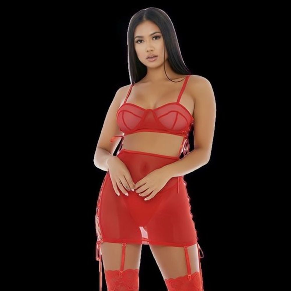 Put O-ring On It Lingerie Skirt Set​​​